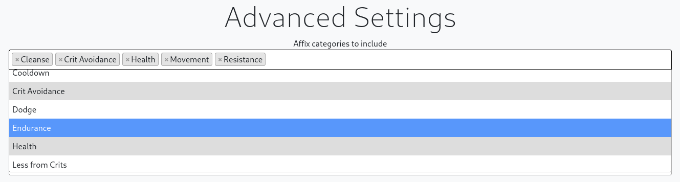 Adding endurance